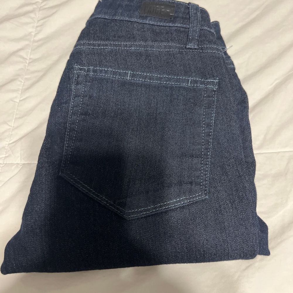 PAIGE Women's High Rise Dark Blue Jeans